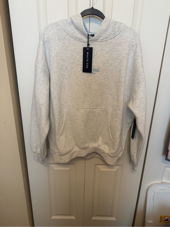 White Fox Tops - White Fox Boutique Light Gray Pullover Hoodie